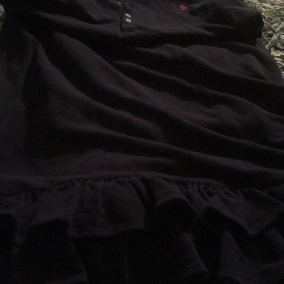 Polo dress with ruffles at the hem size 12/14 - Picture 2 of 2